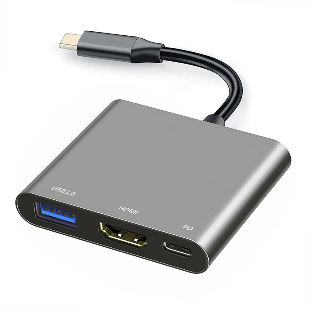 Адаптер Baseus UltraJoy 7 в 1 3USB/HDMI/USB-c/SD (B00052803811-00) (серый)